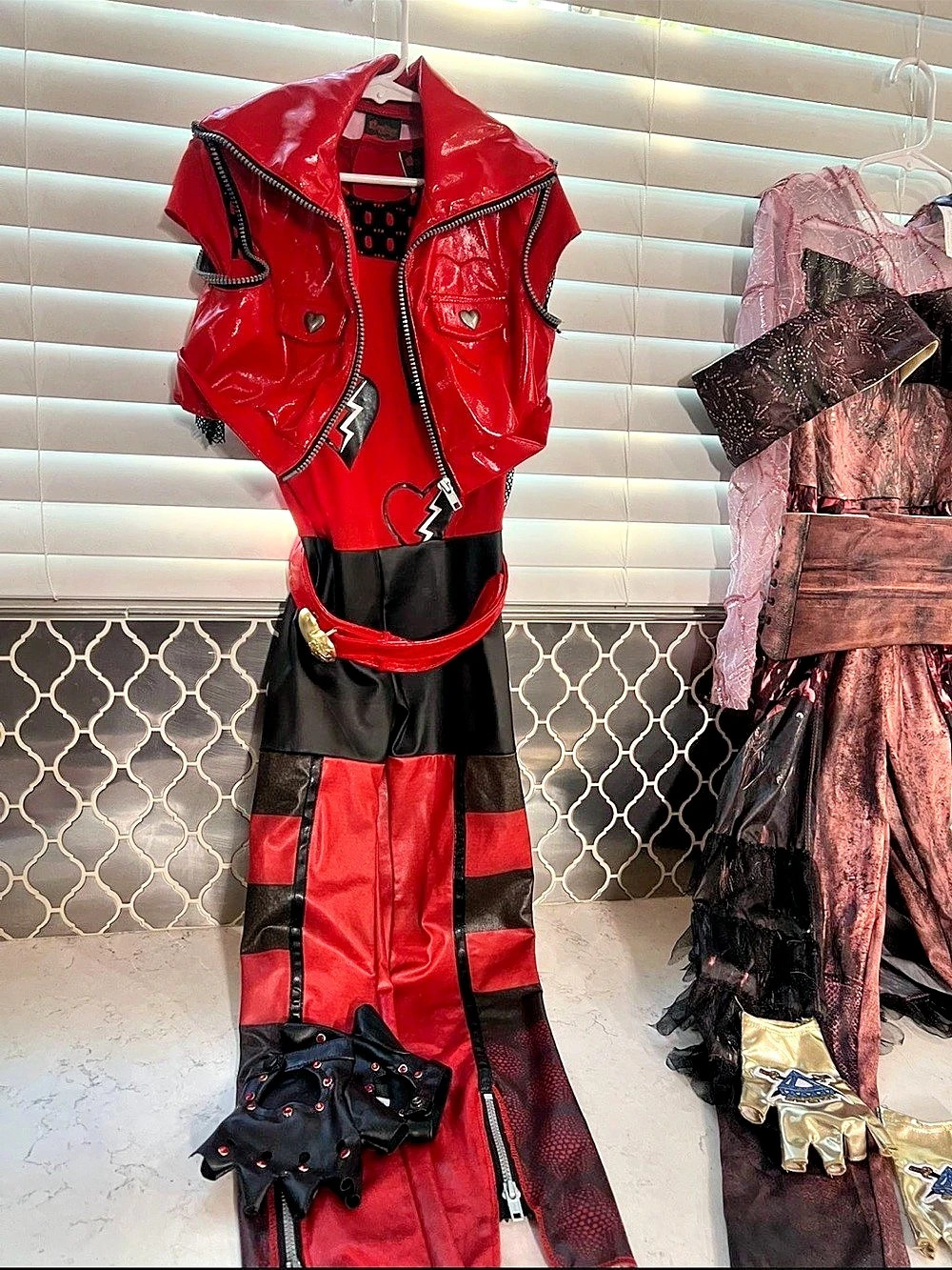 Disney Descendants Audrey's Villain Kids Costume Villain Kids Costume & Red cost